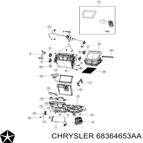 Filtro de salão 68364653AA Chrysler