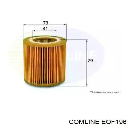 Caixa do filtro de óleo EOF196 Comline