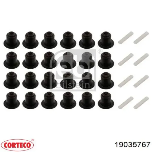 Vedação de válvula (de óleo) de admissão, kit 19035767 Corteco
