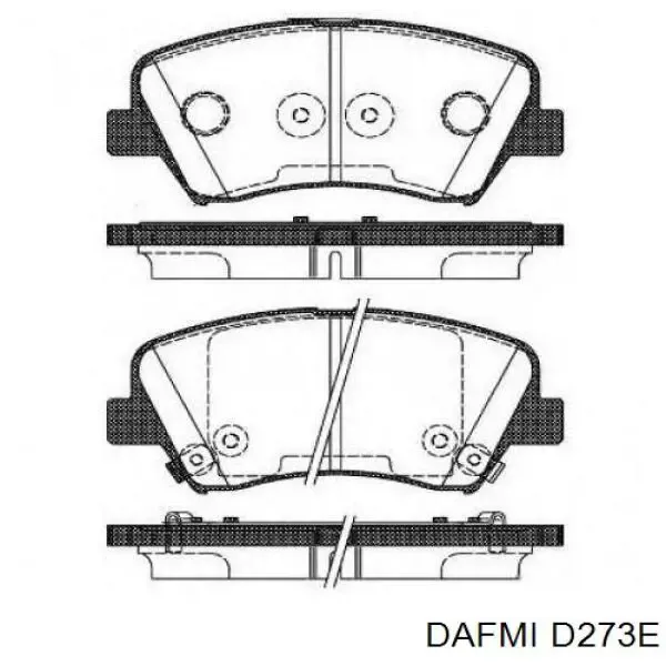 Sapatas do freio dianteiras de disco D273E Dafmi
