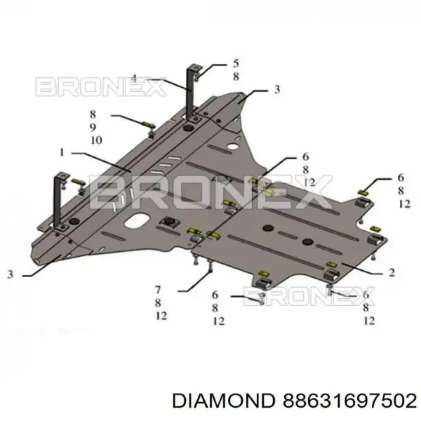 Proteção de motor, de panela (da seção de motor) 3L863004 AND