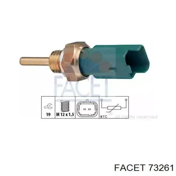 Compre 73261 Facet Sensor de temperatura do fluido de esfriamento