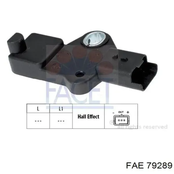 Sensor de posição (de revoluções) de cambota 79289 FAE