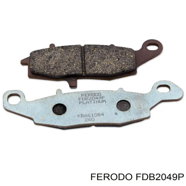 Sapatas do freio dianteiras de disco FDB2049P Ferodo