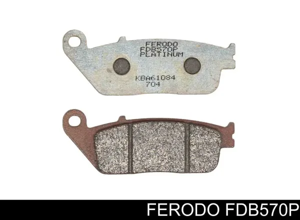 Sapatas do freio dianteiras de disco FDB570P Ferodo