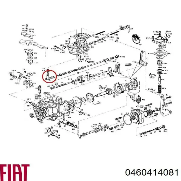 Bomba de combustível de pressão alta 0460414081 Fiat/Alfa/Lancia
