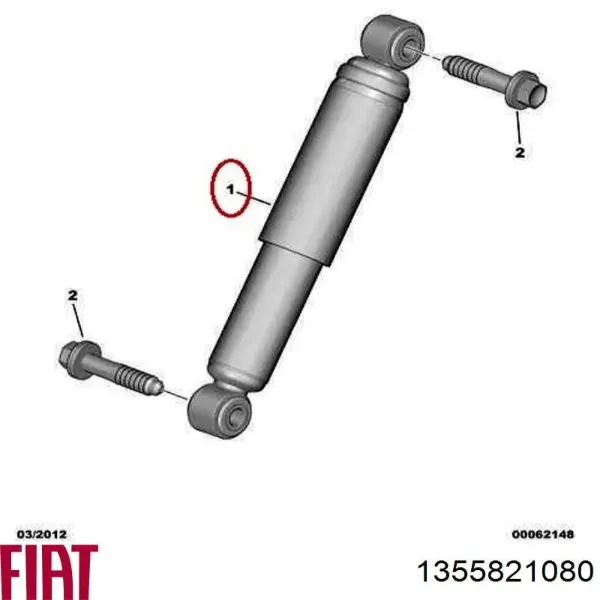 Amortecedor traseiro 1355821080 Fiat/Alfa/Lancia