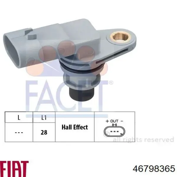 46798365 Fiat/Alfa/Lancia Sensor de posição da árvore distribuidora
