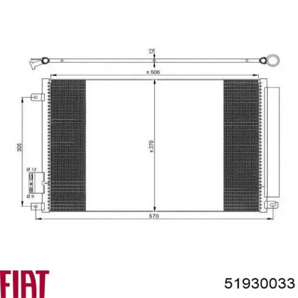 Radiador de aparelho de ar condicionado Fiat/Alfa/Lancia 51930033 preço, a partir de