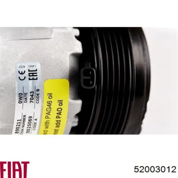 Compressor de aparelho de ar condicionado 52003012 Fiat/Alfa/Lancia