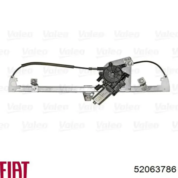 Mecanismo de acionamento de vidro da porta dianteira esquerda 52063786 Fiat/Alfa/Lancia