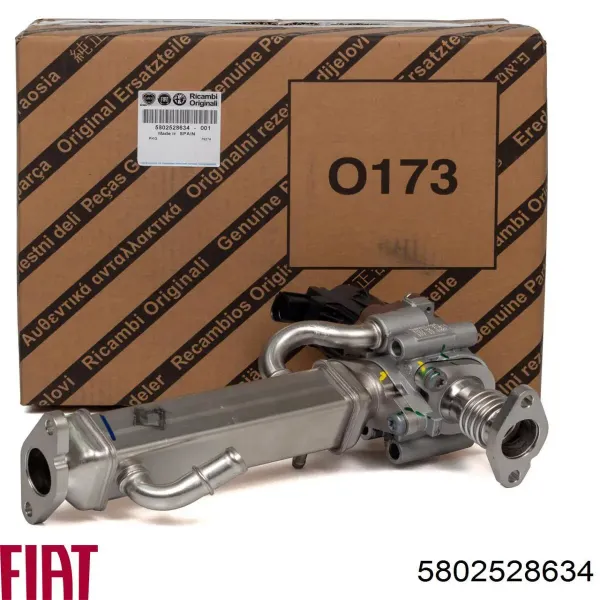 Radiador do sistema EGR de recirculação dos gases de escape 5802528634 Fiat/Alfa/Lancia