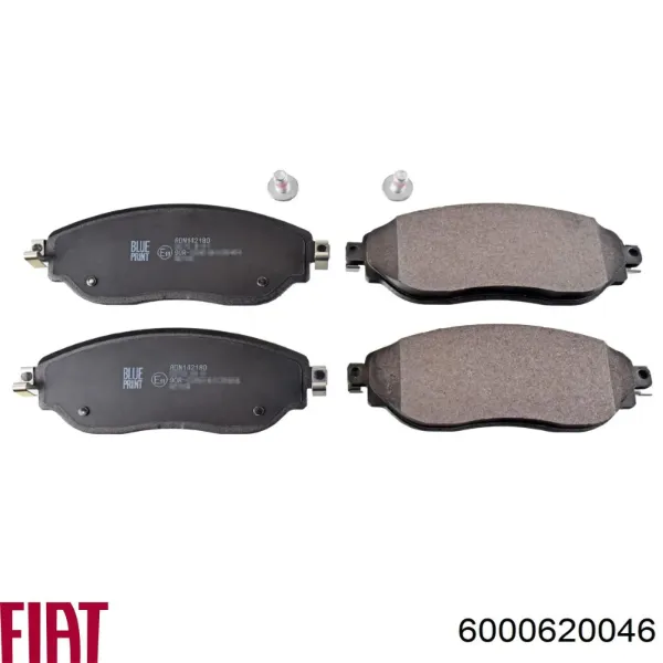 Sapatas do freio dianteiras de disco 6000620046 Fiat/Alfa/Lancia