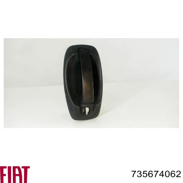 Maçaneta esquerda externa da porta traseira (batente) 735674062 Fiat/Alfa/Lancia