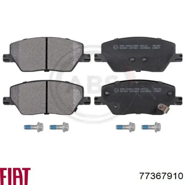 Sapatas do freio dianteiras de disco 77367910 Fiat/Alfa/Lancia