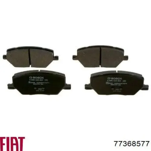 Sapatas do freio dianteiras de disco 77368577 Fiat/Alfa/Lancia
