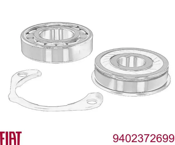 Rolamento da árvore secundária da Caixa de Mudança 9402372699 Fiat/Alfa/Lancia
