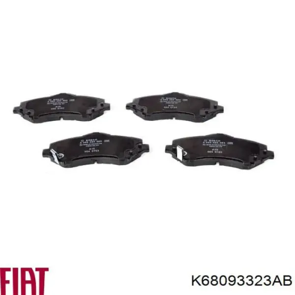 Sapatas do freio dianteiras de disco K68093323AB Fiat/Alfa/Lancia