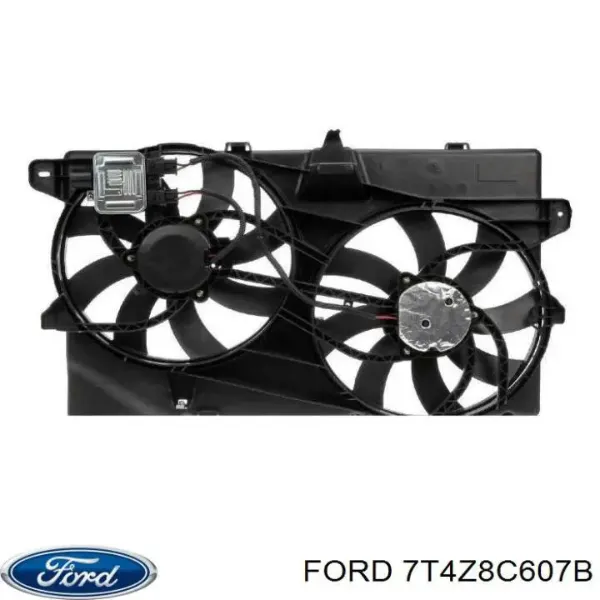 Ventilador elétrico de esfriamento montado (motor + roda de aletas) Ford Edge I