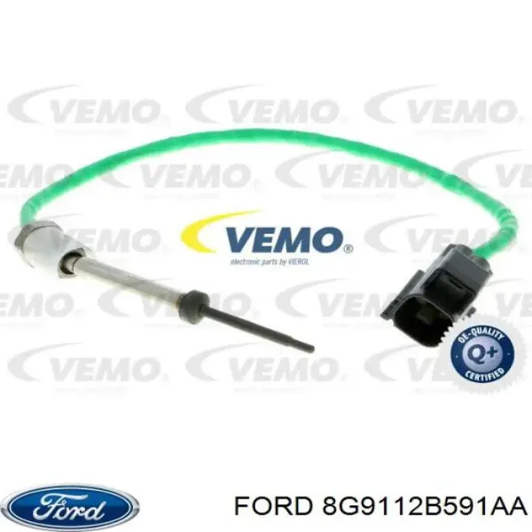 Sensor de temperatura dos gases de escape (GE), no catalisador 8G9112B591AA Ford