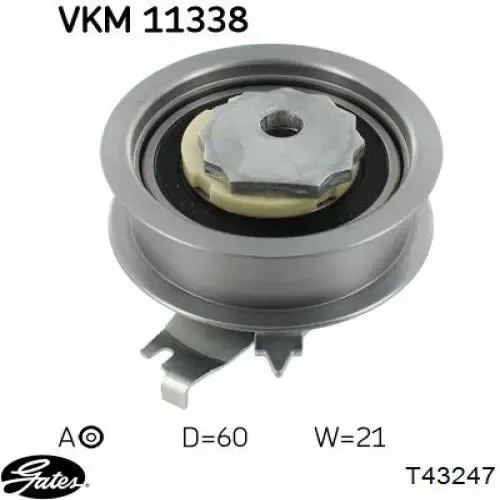 Compre 11091190601 Vika Rolo de reguladora de tensão da correia do mecanismo de distribuição de gás