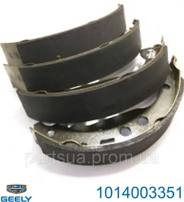 Sapatas do freio traseiras de tambor 1014003351 Geely