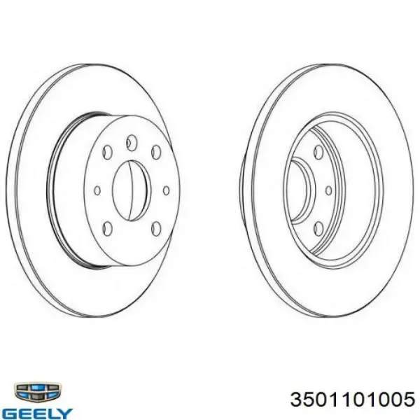 Disco do freio dianteiro 3501101005 Geely