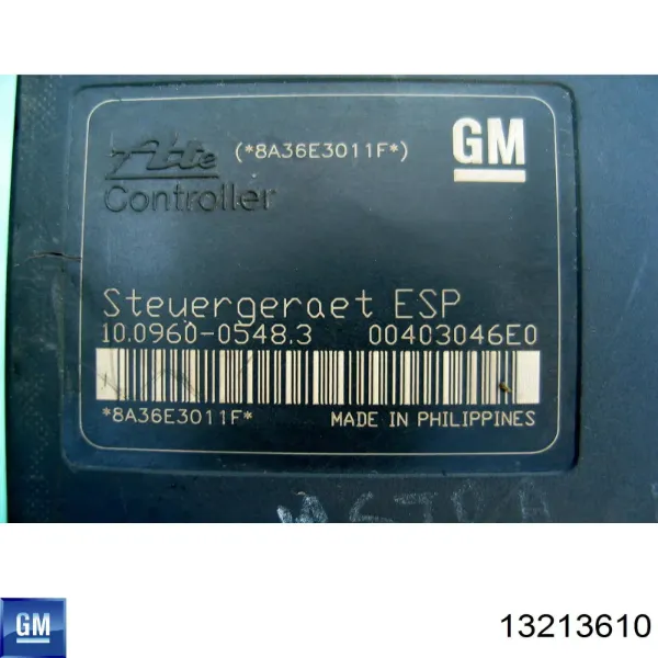 Unidade hidráulico de controlo ABS 13213610 General Motors