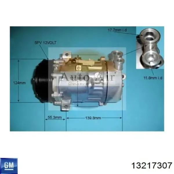 Compressor de aparelho de ar condicionado 13217307 General Motors