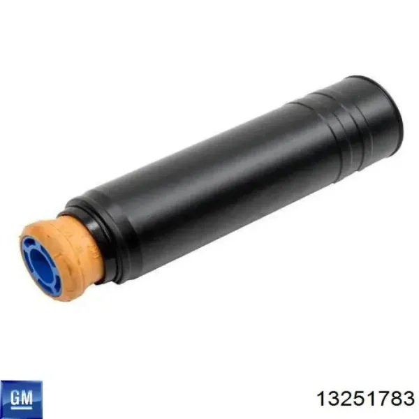 Pára-choque (grade de proteção) de amortecedor traseiro + bota de proteção 13251783 General Motors