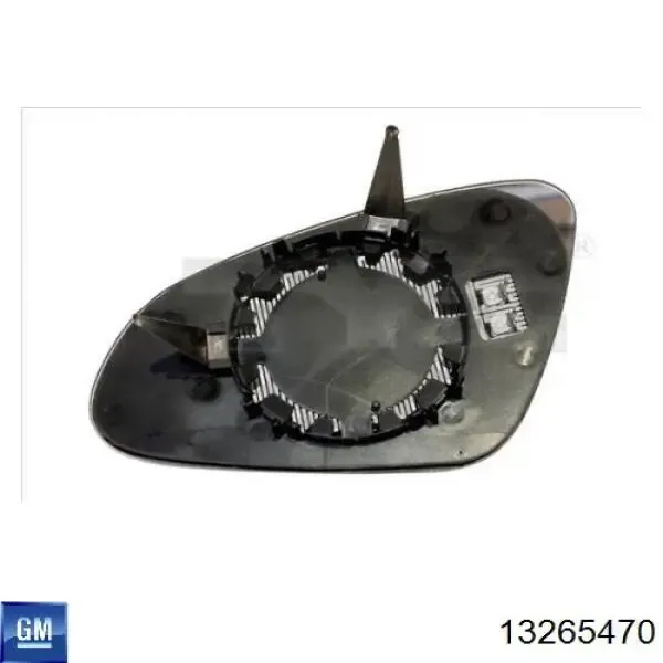 Elemento espelhado do espelho de retrovisão direito 13265470 General Motors