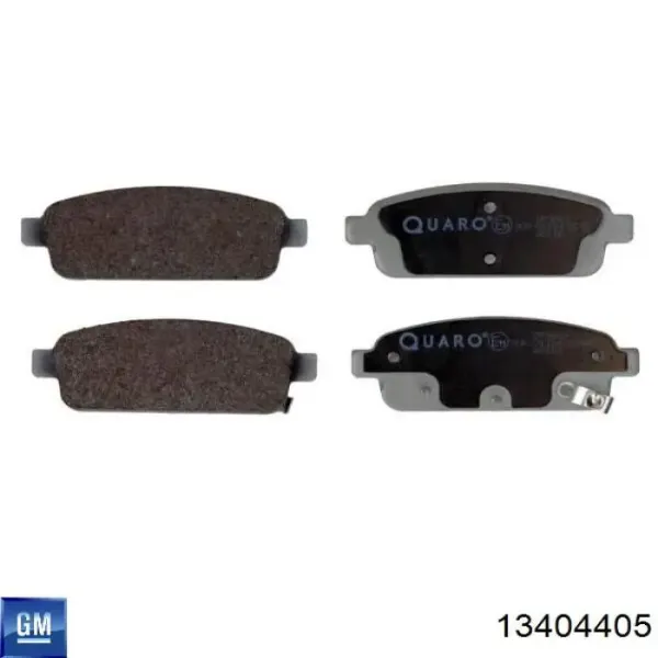 Sapatas do freio traseiras de disco 13404405 General Motors