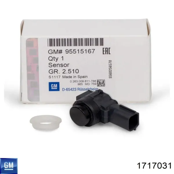 Sensor dianteiro de sinalização de estacionamento (sensor de estacionamento) 1717031 General Motors