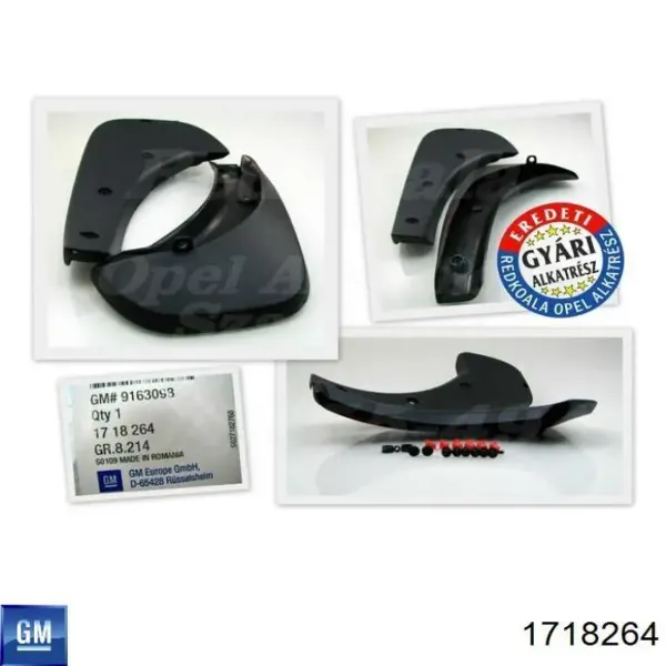 Protetores de lama traseiros, kit Opel Astra H