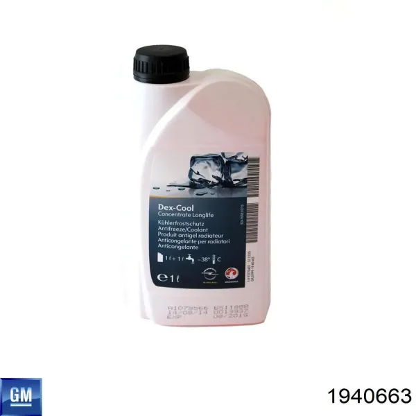 Fluido de esfriamento 1940663 General Motors