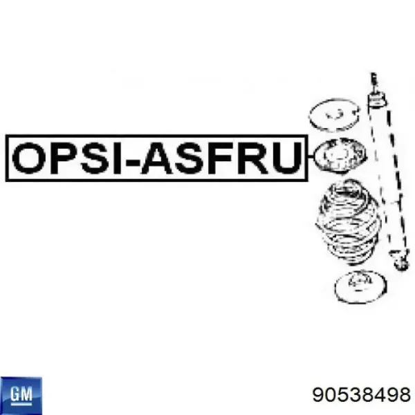 Espaçador (anel de borracha) da mola traseira superior 90538498 General Motors