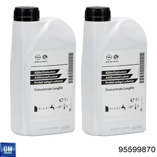 Fluido de esfriamento 95599870 General Motors
