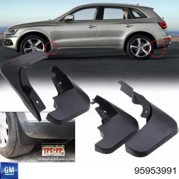 Protetores de lama traseiros, kit para Chevrolet Aveo III T300