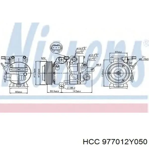 Compressor de aparelho de ar condicionado 977012Y050 HCC