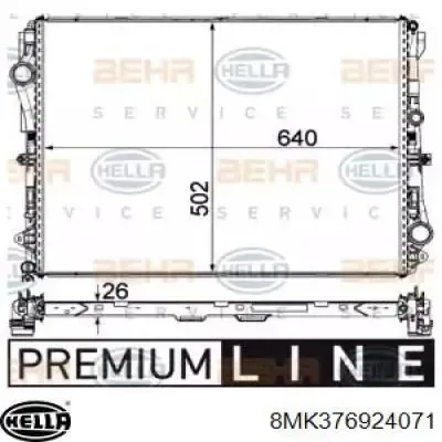 Radiador de esfriamento de motor Q1720626 Q-fix