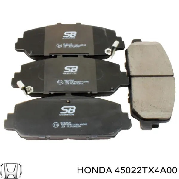 Sapatas do freio dianteiras de disco 45022TX4A00 Honda