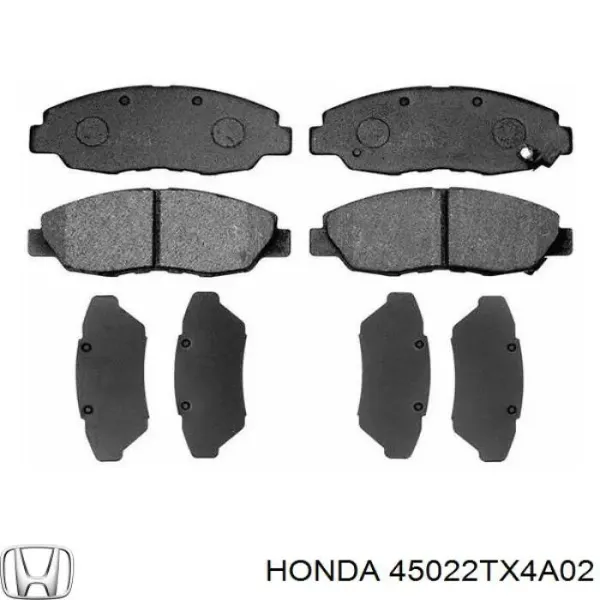 Sapatas do freio dianteiras de disco 45022TX4A02 Honda