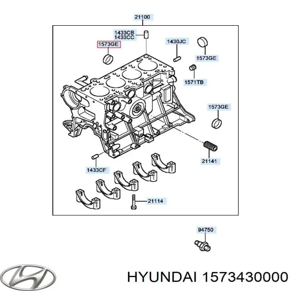 Compre Tampão CBC/do bloco de cilindros Hyundai Getz  