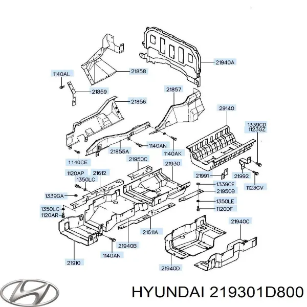 Coxim (suporte) traseiro de motor 219301D800 Hyundai/Kia