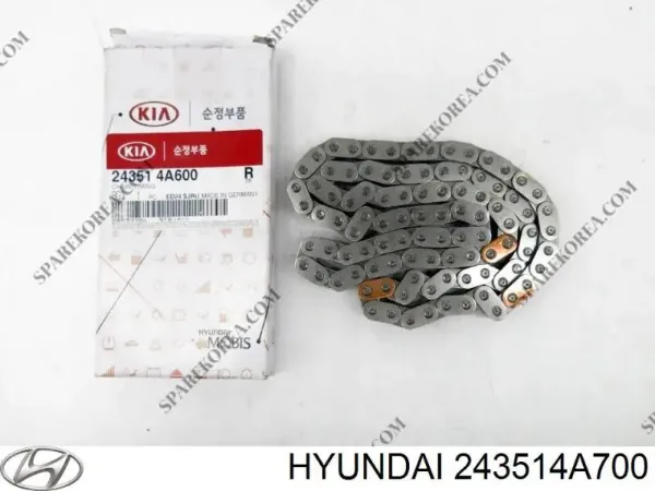 Cadeia do mecanismo de distribuição de gás 243514A700 Hyundai/Kia