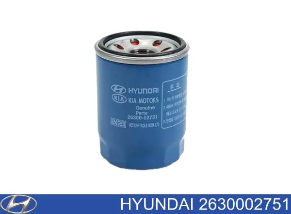 Filtro de óleo 2630002751 Hyundai/Kia