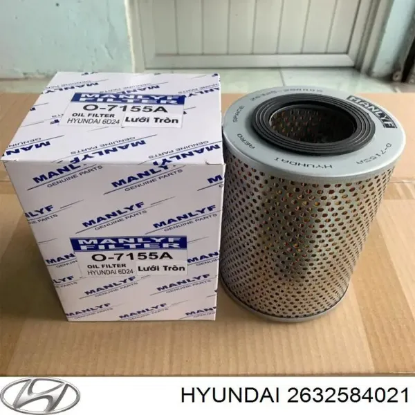Filtro de óleo 2632584021 Hyundai/Kia