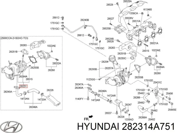 Turbina 282314A750 Hyundai/Kia
