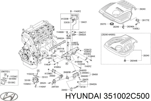 Válvula de borboleta montada Hyundai H-1 STAREX Starex