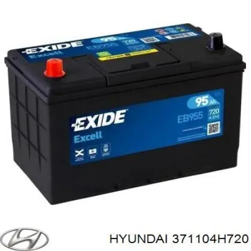 Bateria recarregável (PILHA) 371104H720 Hyundai/Kia